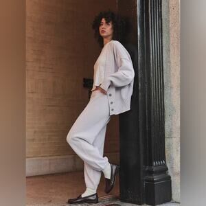 Free People Cardigan and Cropped Pant Set